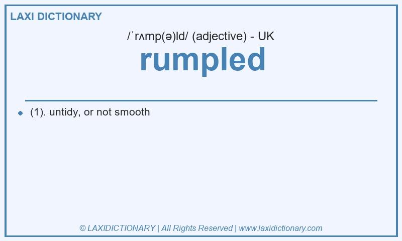 Definition rumpled in British English