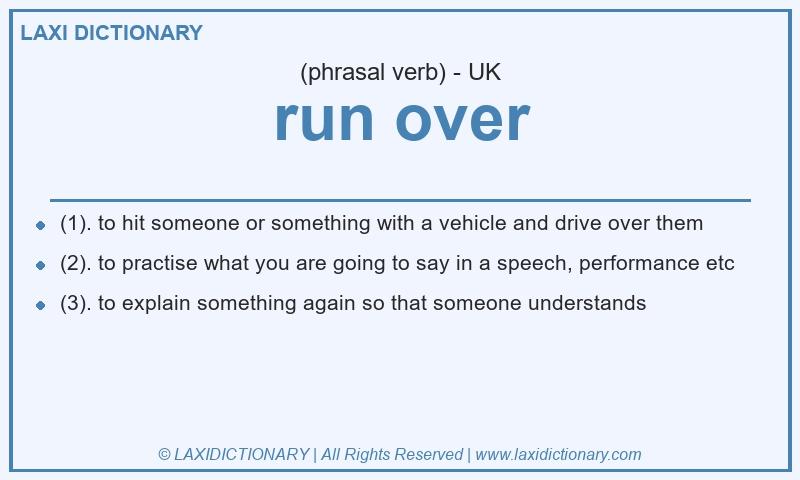 Definition run over in British English