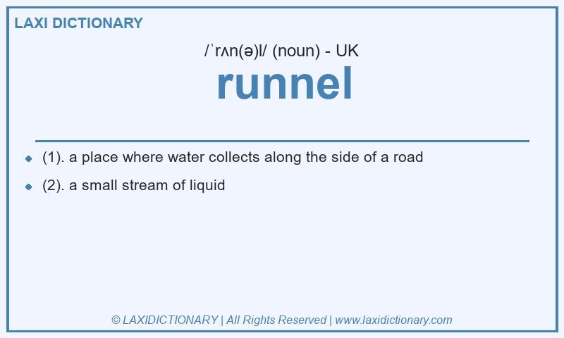 Definition runnel in British English