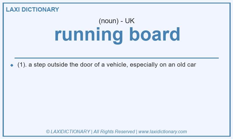 Definition running board in British English