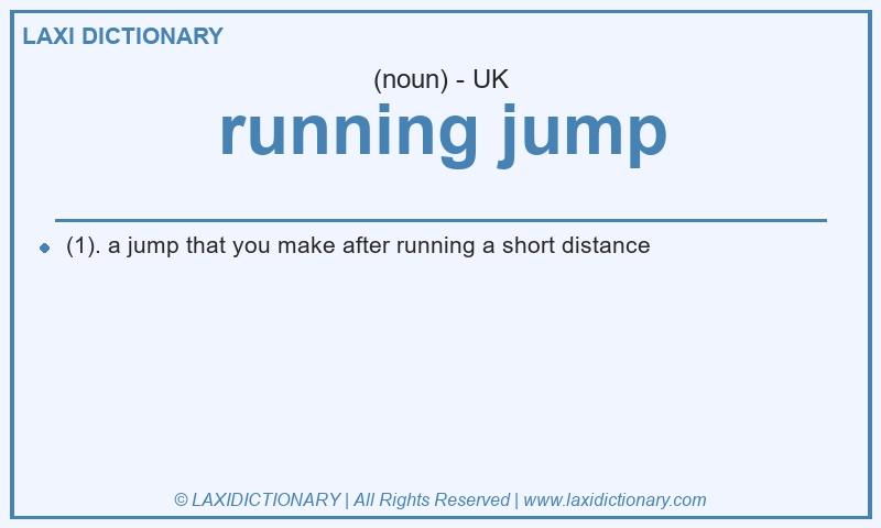 Definition running jump in British English
