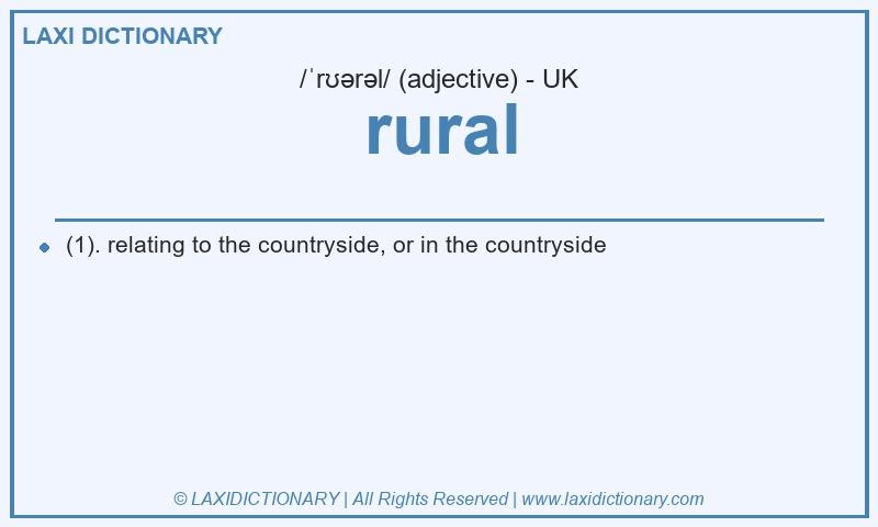 Definition rural in British English