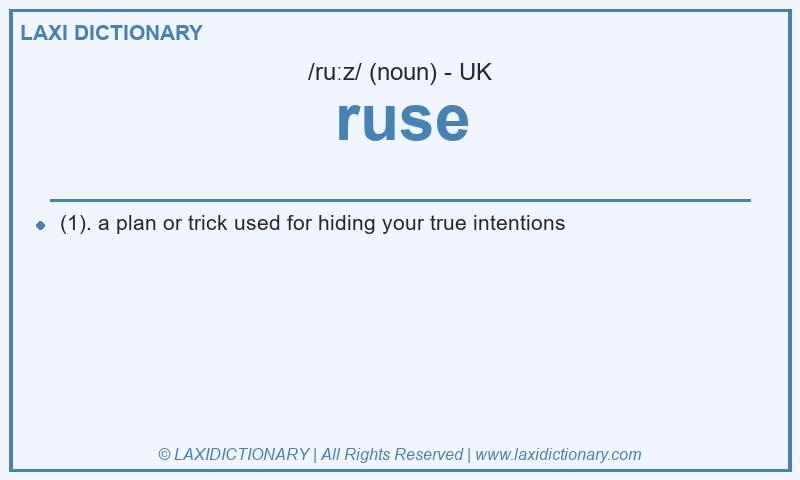 Definition ruse in British English