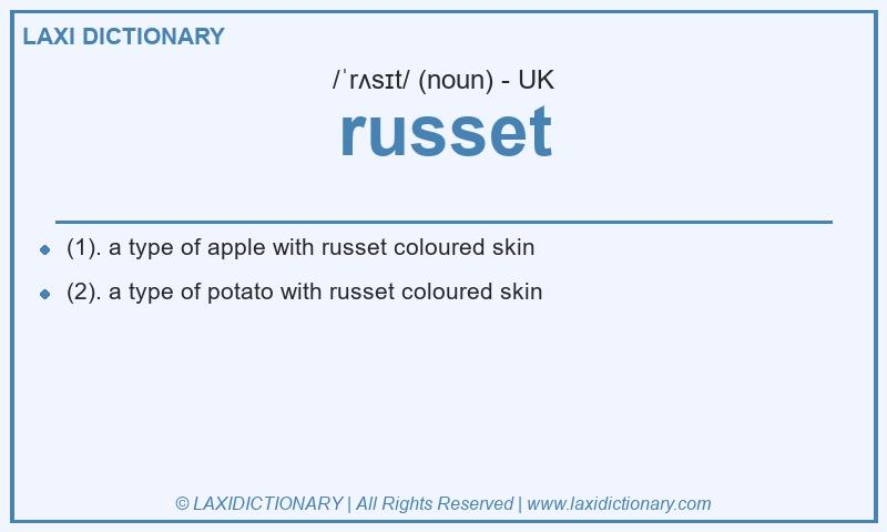 Definition russet in British English