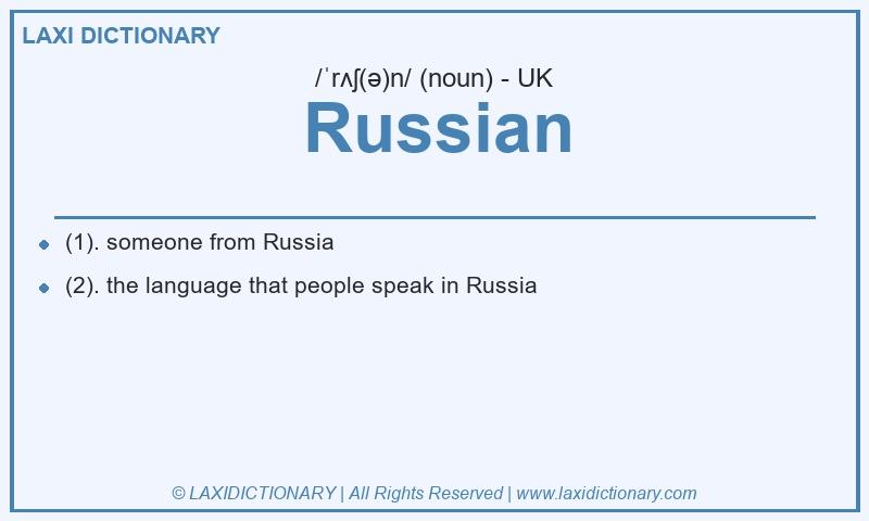 Definition Russian in British English