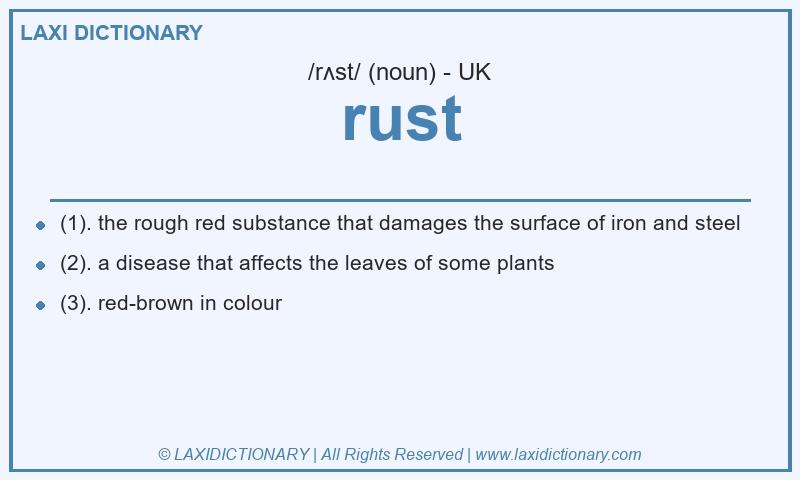 Definition rust in British English