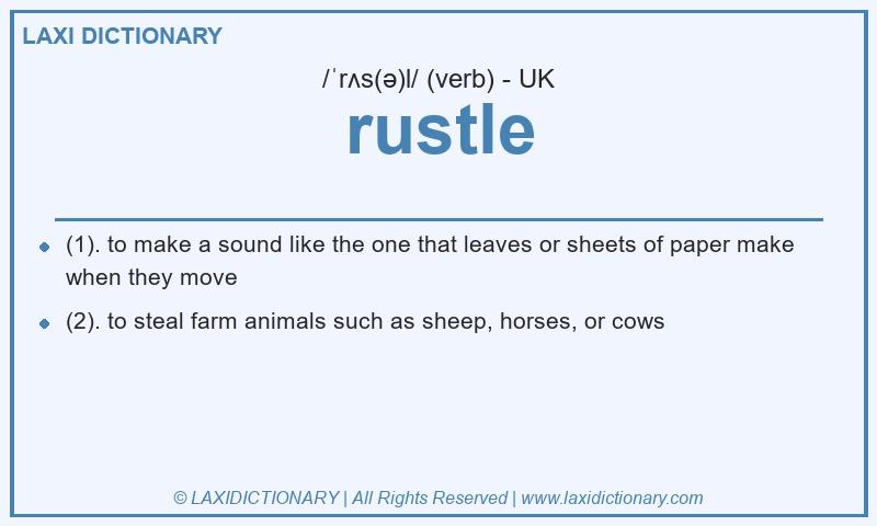 Definition rustle in British English