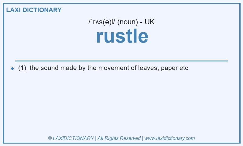 Definition rustle in British English