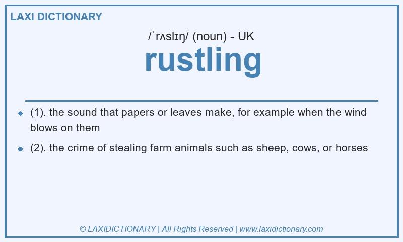 Definition rustling in British English