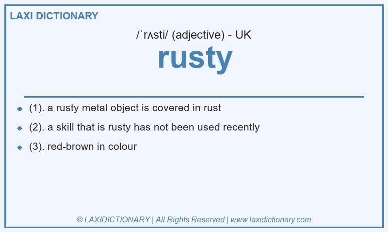 Definition rusty in British English