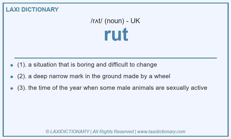 Definition rut in British English