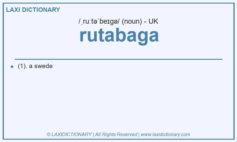 Definition rutabaga in British English
