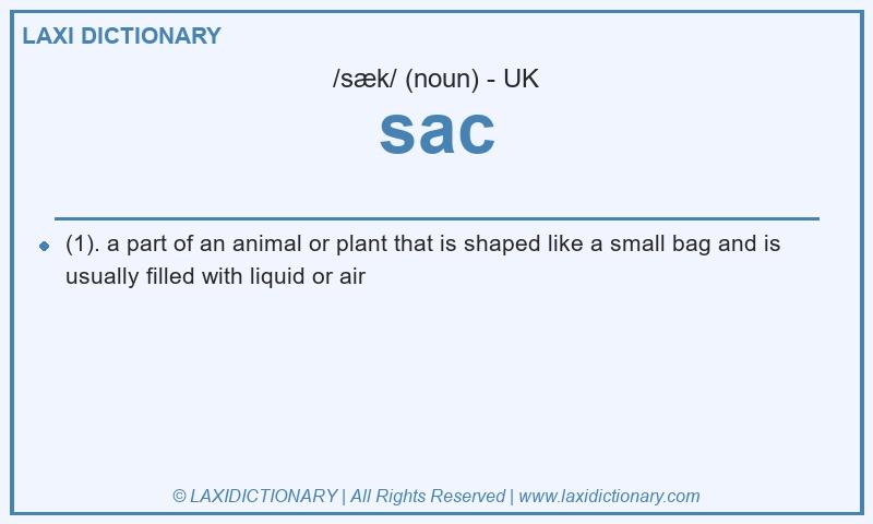 Definition sac in British English