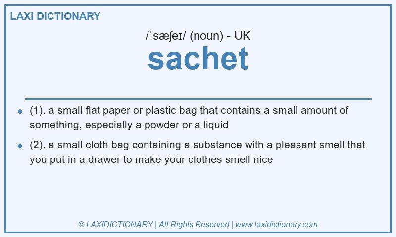 Definition sachet in British English