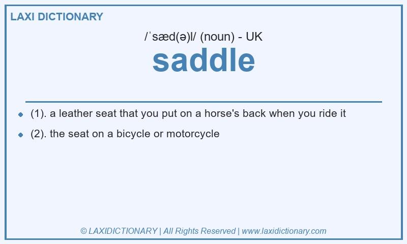 Definition saddle in British English