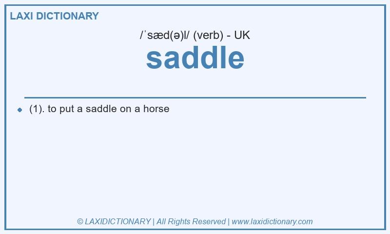 Definition saddle in British English