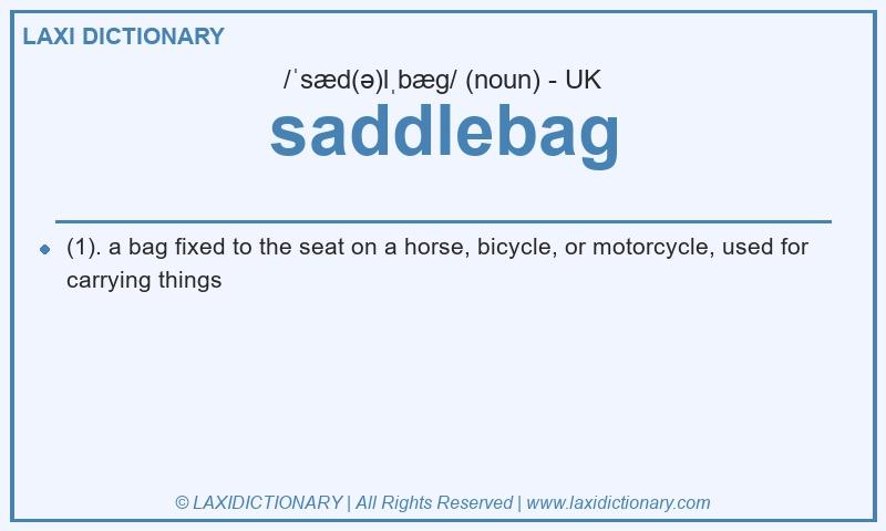 Definition saddlebag in British English