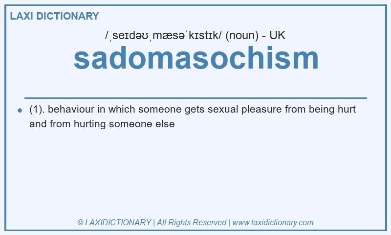 Definition sadomasochism in British English