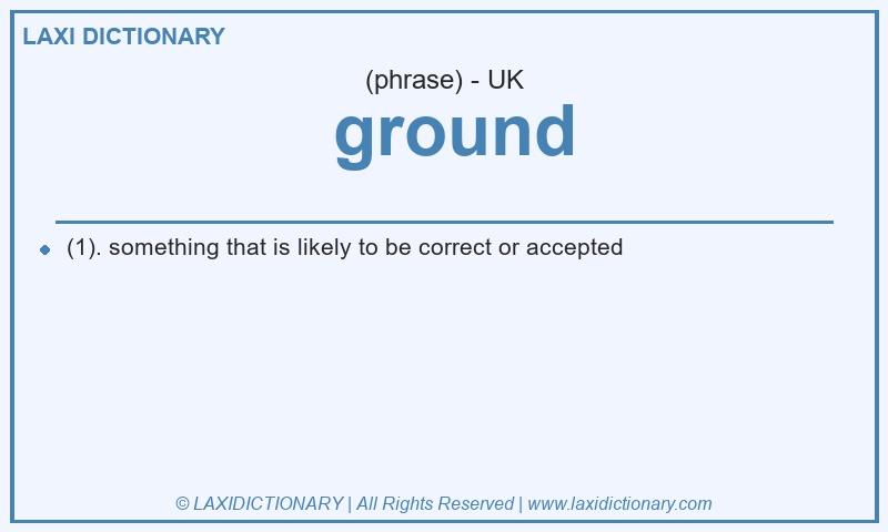 Definition ground in British English