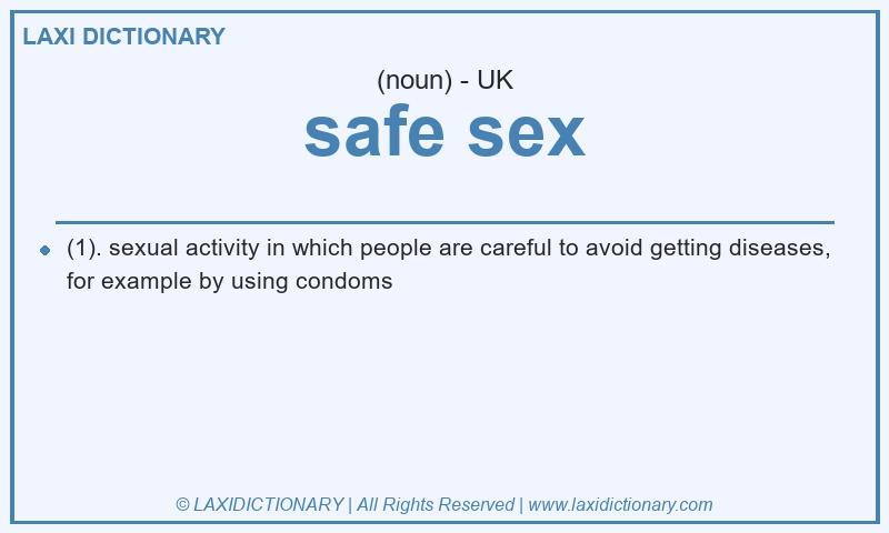 Definition safe sex in British English