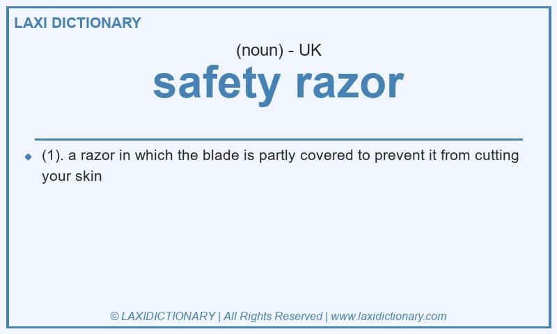 Definition safety razor in British English