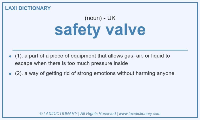Definition safety valve in British English