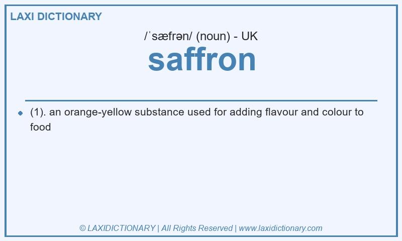Definition saffron in British English