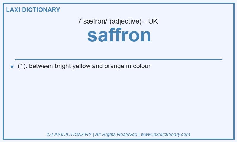 Definition saffron in British English