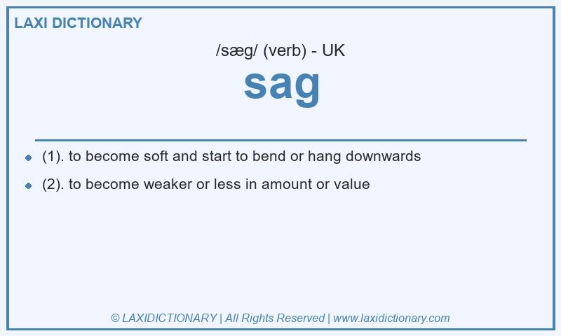 Definition sag in British English