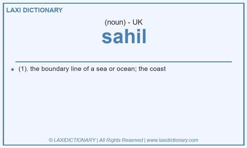 Definition sahil in British English