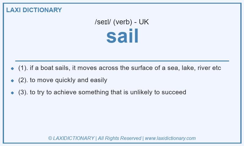 Definition sail in British English