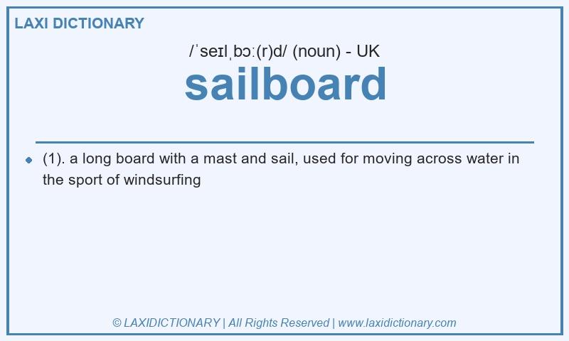 Definition sailboard in British English