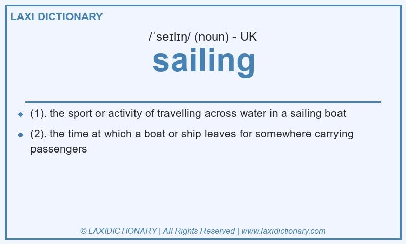 Definition sailing in British English