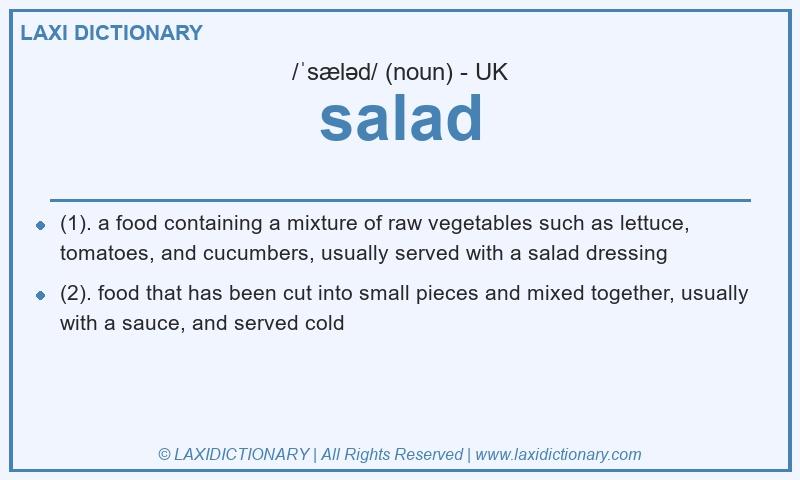 Definition salad in British English