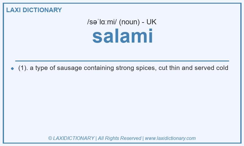 Definition salami in British English