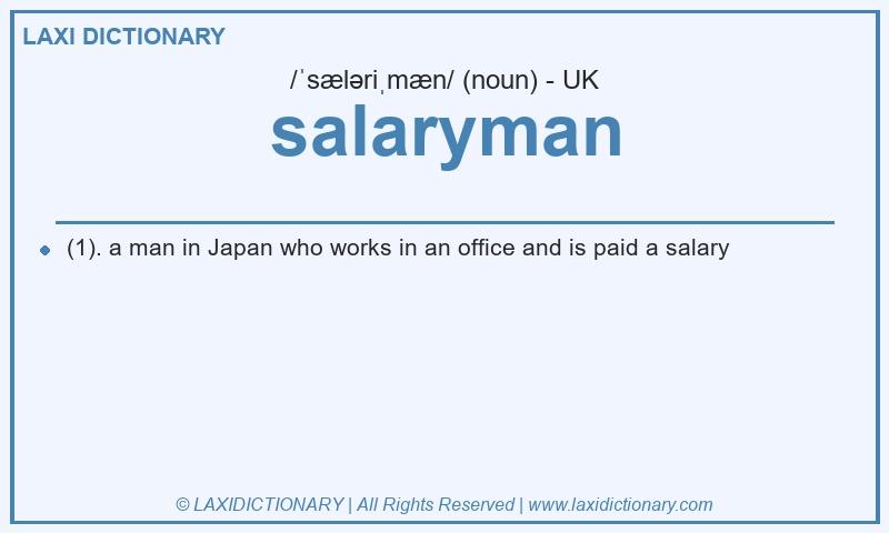 Definition salaryman in British English