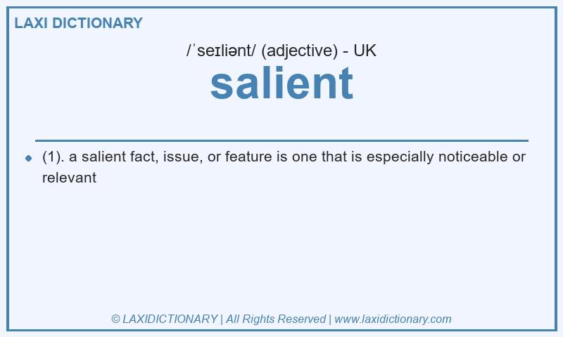 Definition salient in British English