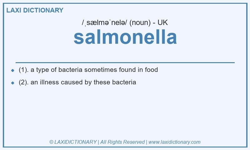 Definition salmonella in British English