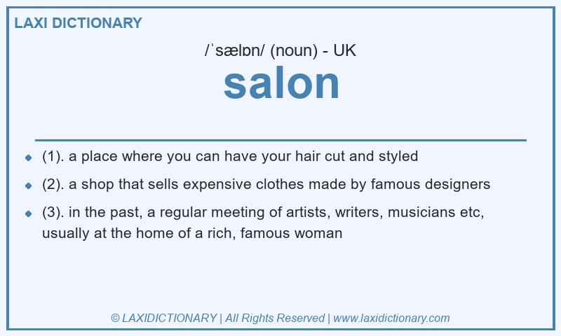 Definition salon in British English
