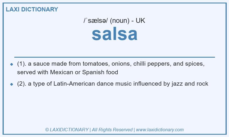 Definition salsa in British English