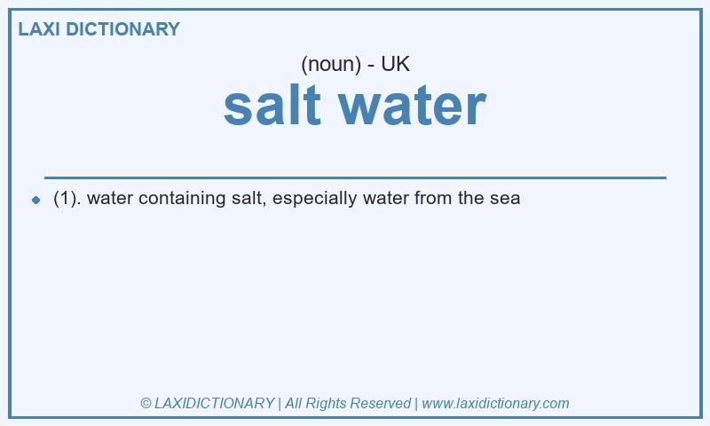 Definition salt water in British English