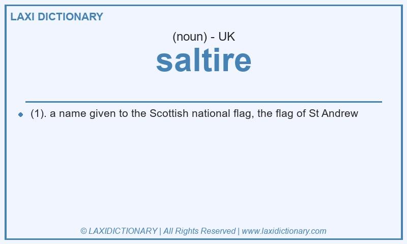 Definition saltire in British English