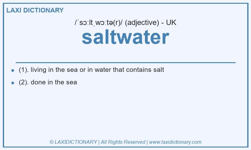 Definition saltwater in British English