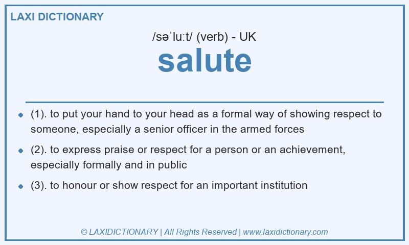 Definition salute in British English