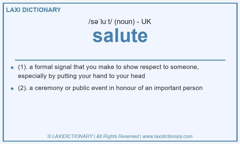 Definition salute in British English
