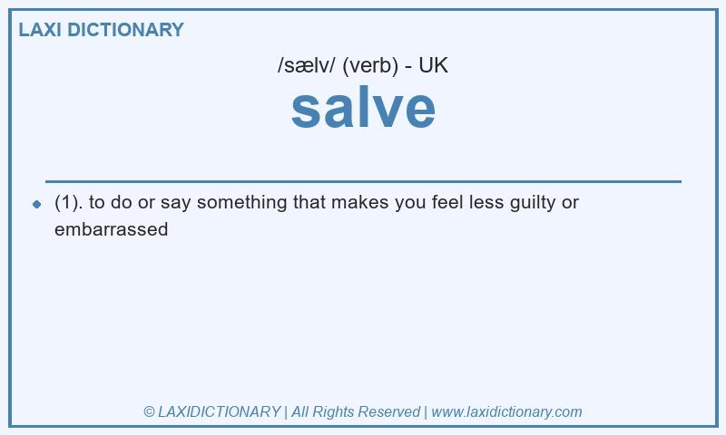 Definition salve in British English