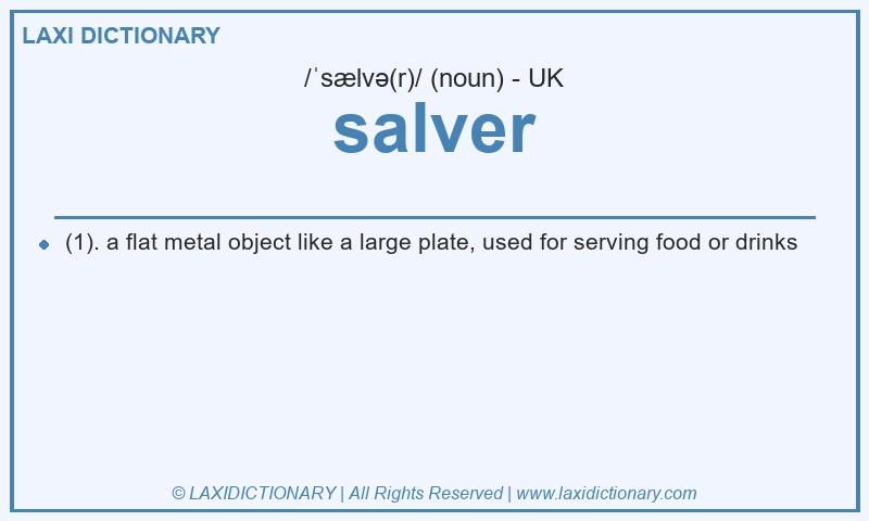 Definition salver in British English