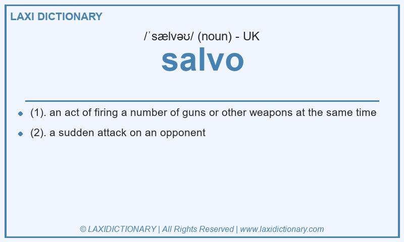 Definition salvo in British English