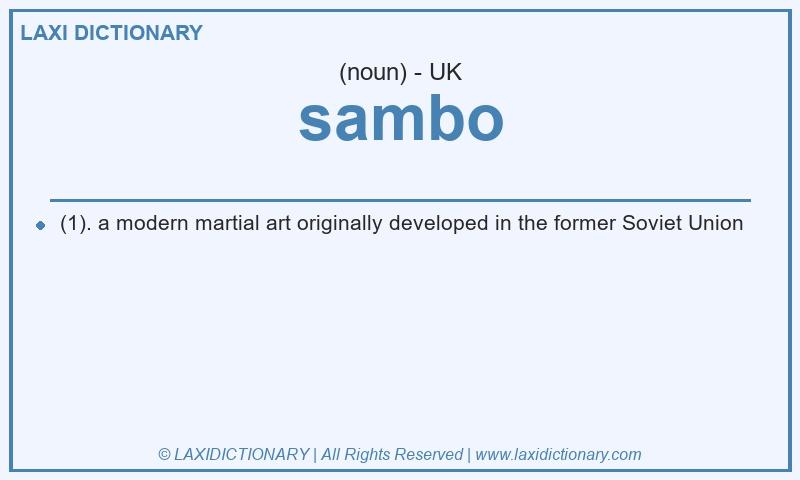 Definition sambo in British English