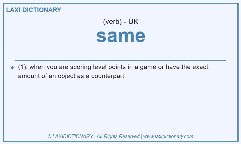 Definition same in British English